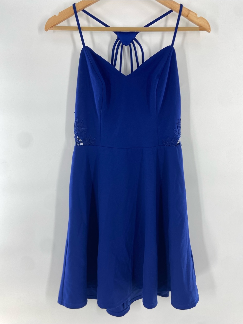 I.N. San Francisco Blue Backless & Mini Dress Size 9 Gently Used
